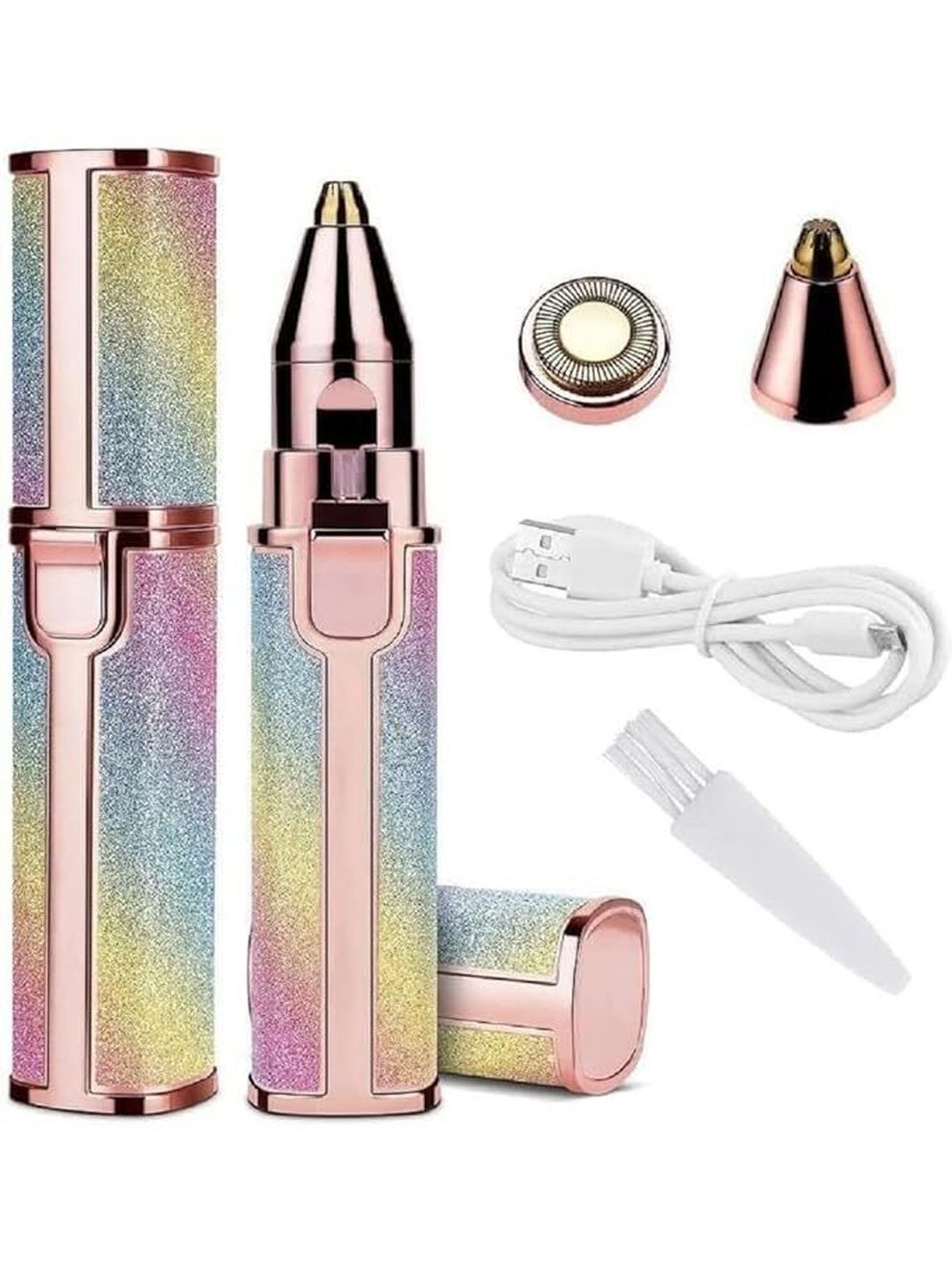 GLAMEZONE GLAMEZONE Painless Glide USB Rechargeable Hair Removal Epilator- Pink