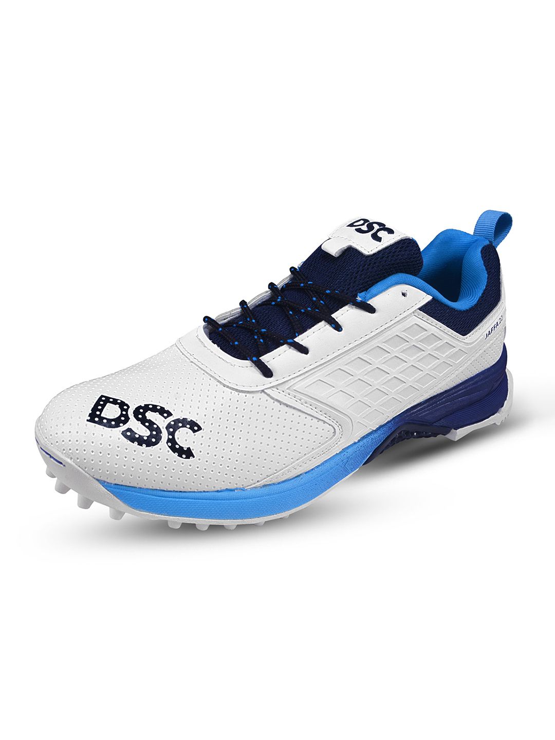 DSC Jaffa 22 Cricket Shoes for Mens, Color : White - Navy