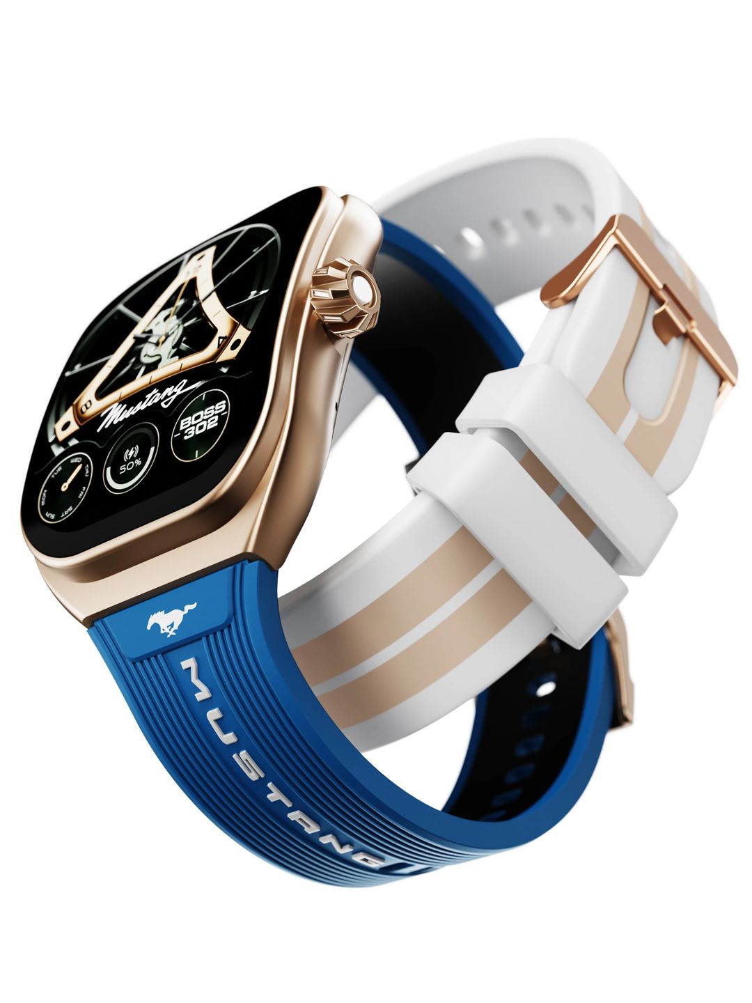 GOBOULT Mustang Muscle 2.01" 3D Display with 600Nits IP68 & Convertible Strap Smart Watch
