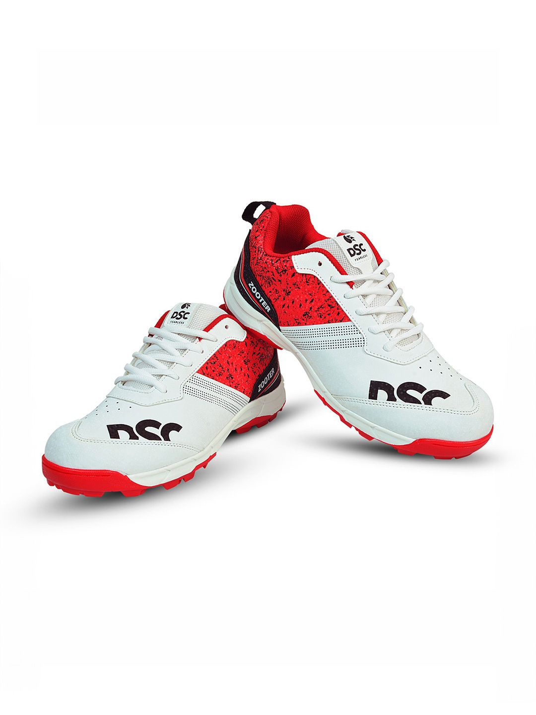 DSC Zooter Cricket Shoes For Mens, Color - White / Red