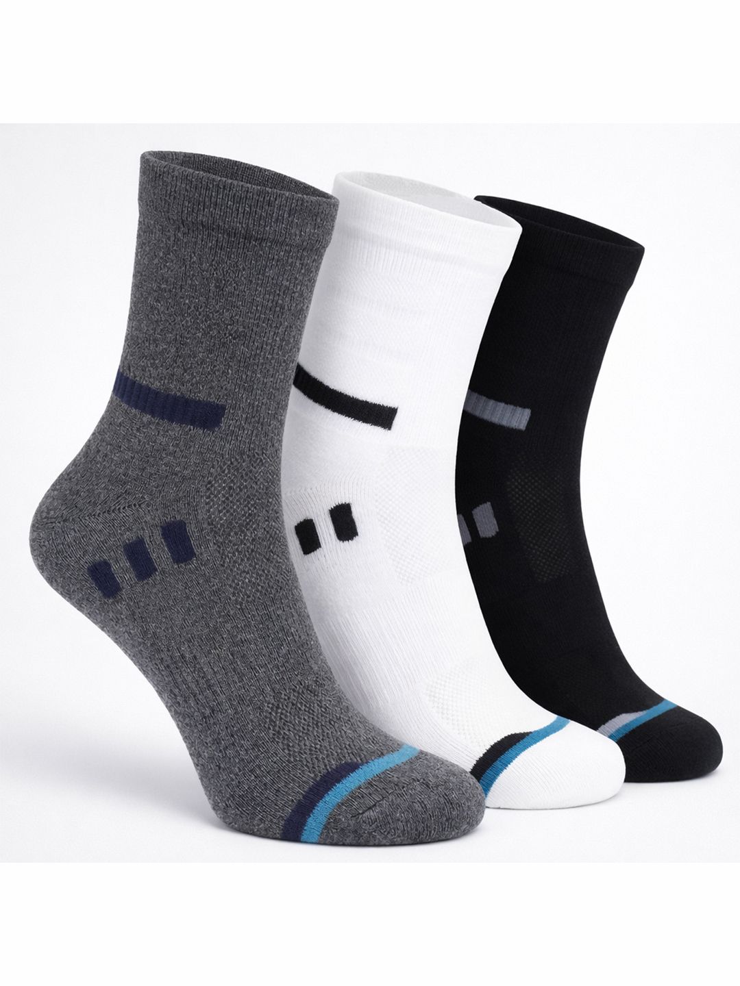 Dollar Men Pack of 3 Cotton Assorted Calf Length Socks