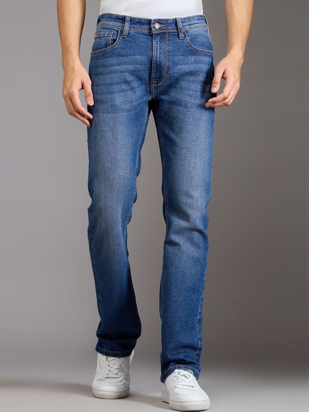 Pepe Jeans Men Holborne Straight Fit Mid-Rise Stretchable Jeans