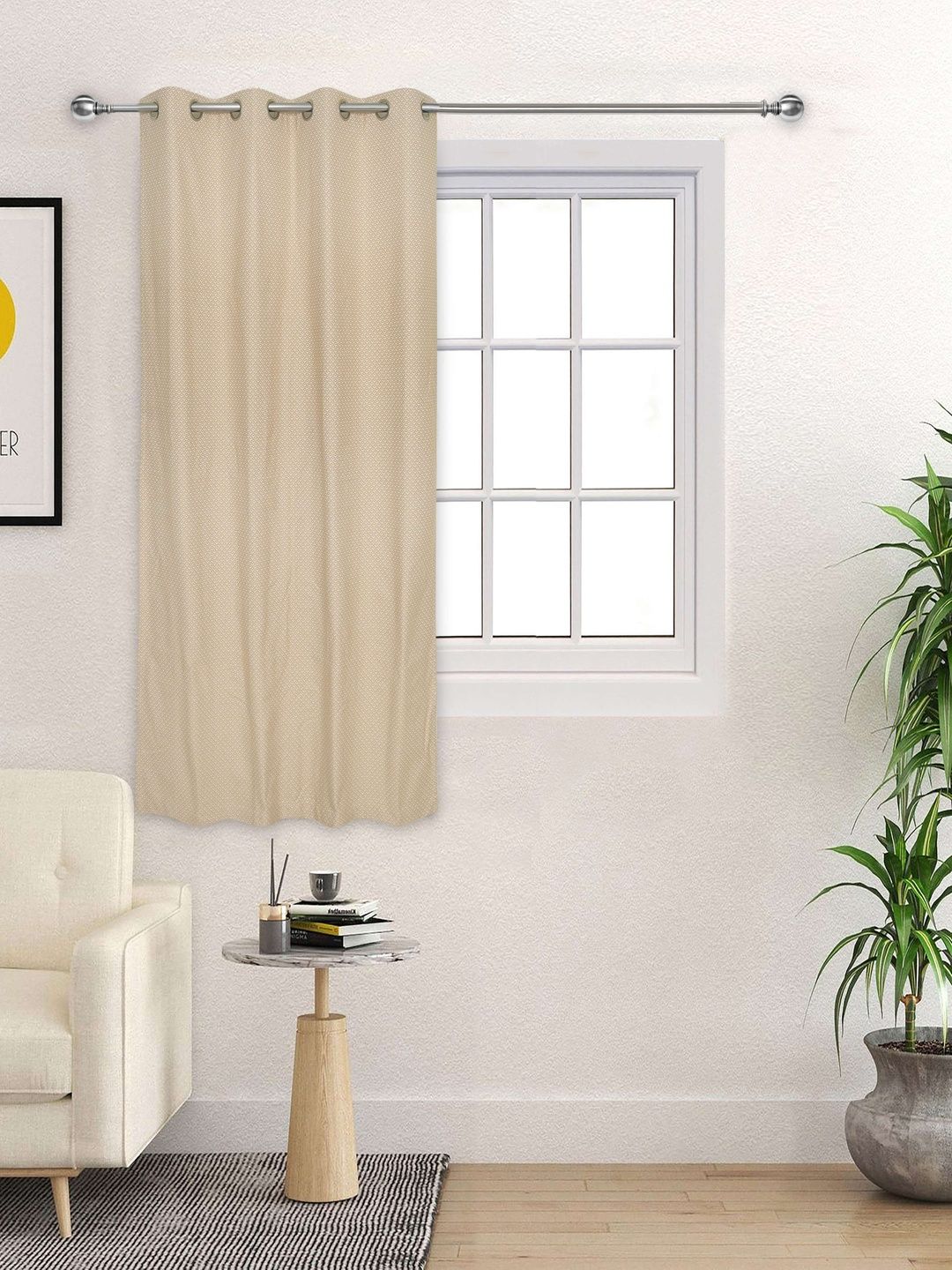 Saral Home Beige Room Darkening Curtains and Sheers