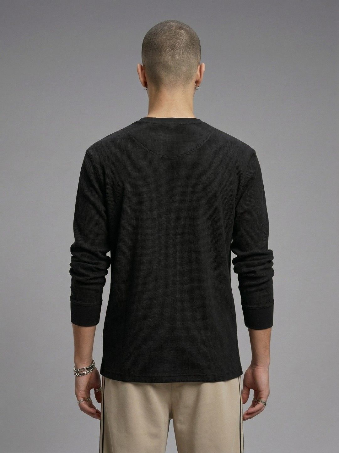 Buy Drop Zero by Glitchez Henley Neck Cotton Pique Pure Cotton T