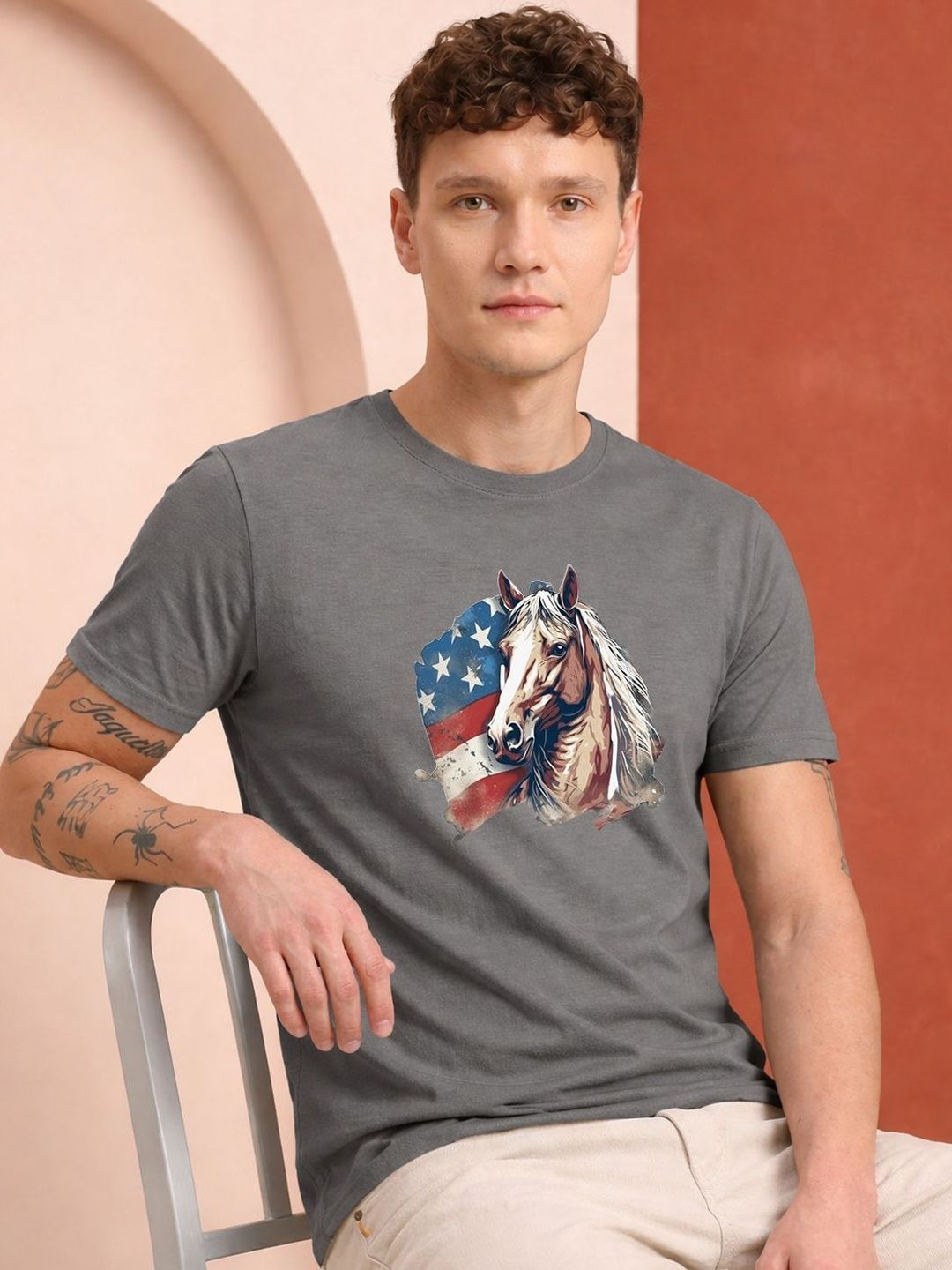 HERE&NOW Men Printed T-shirt