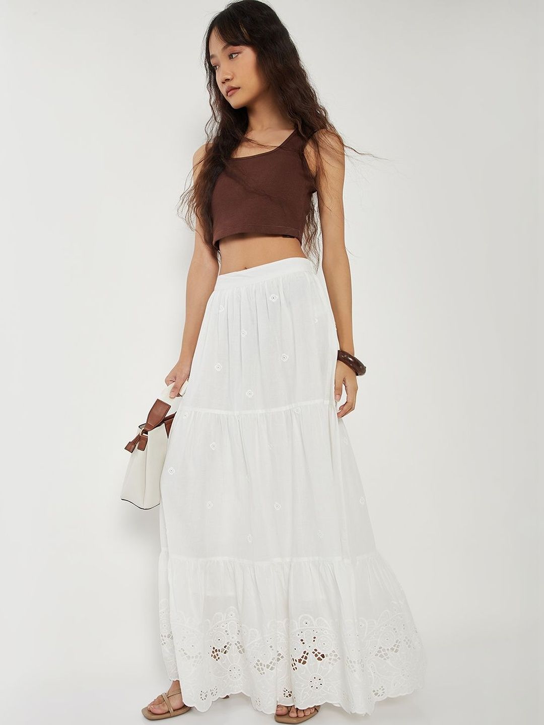 max Women Pure Cotton Blend Skirts