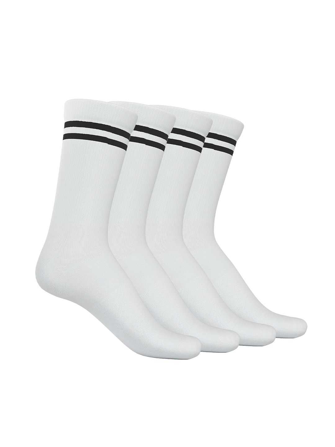 TalkingSox Unisex Pack Of 4 Striped Bamboo Calf-Length Socks
