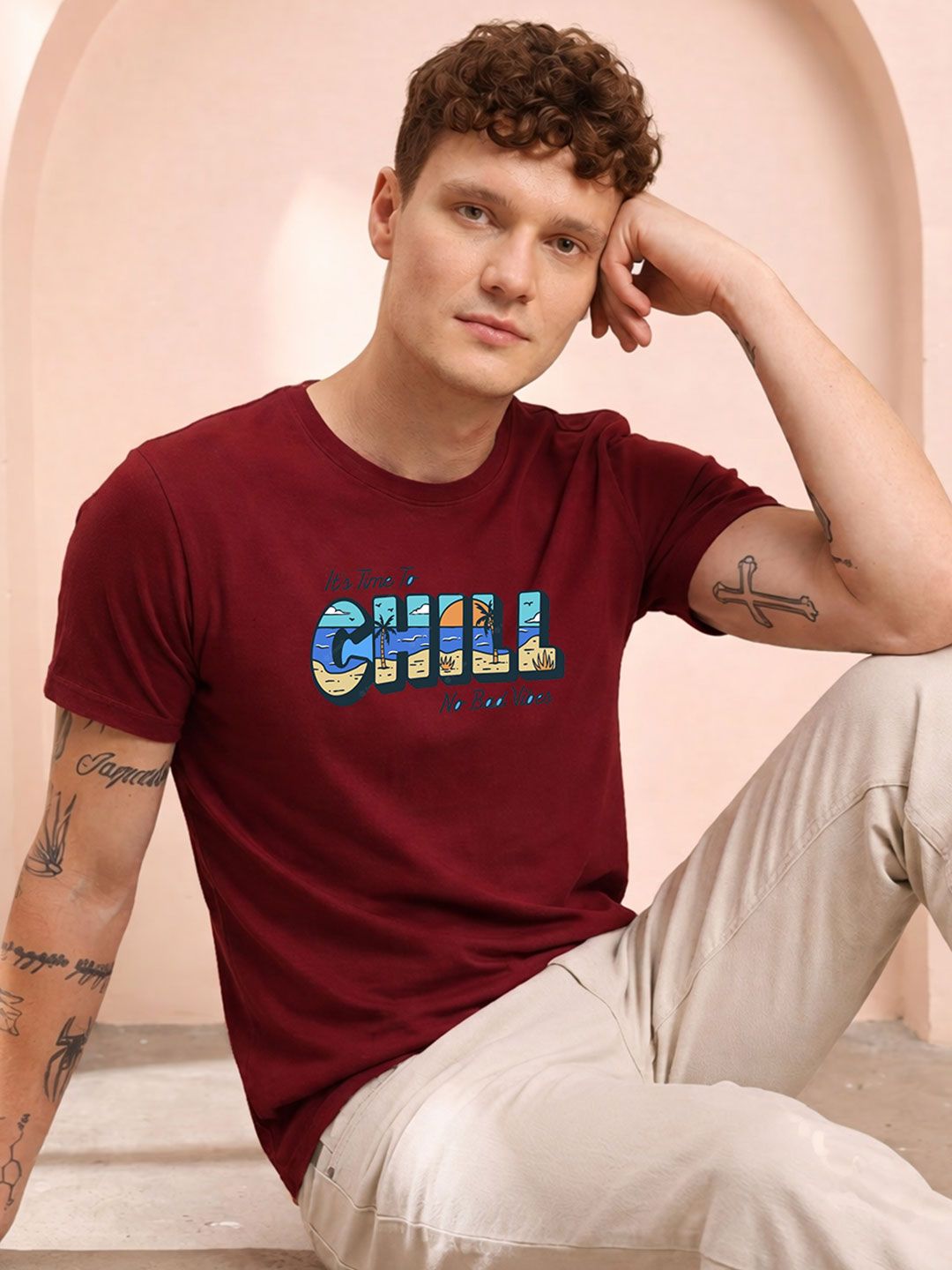 HERE&NOW Men Printed T-shirt