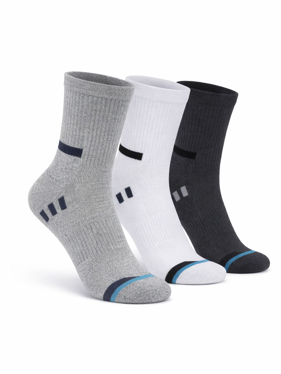 Dollar Men Pack of 3 Cotton Assorted Calf Length Socks