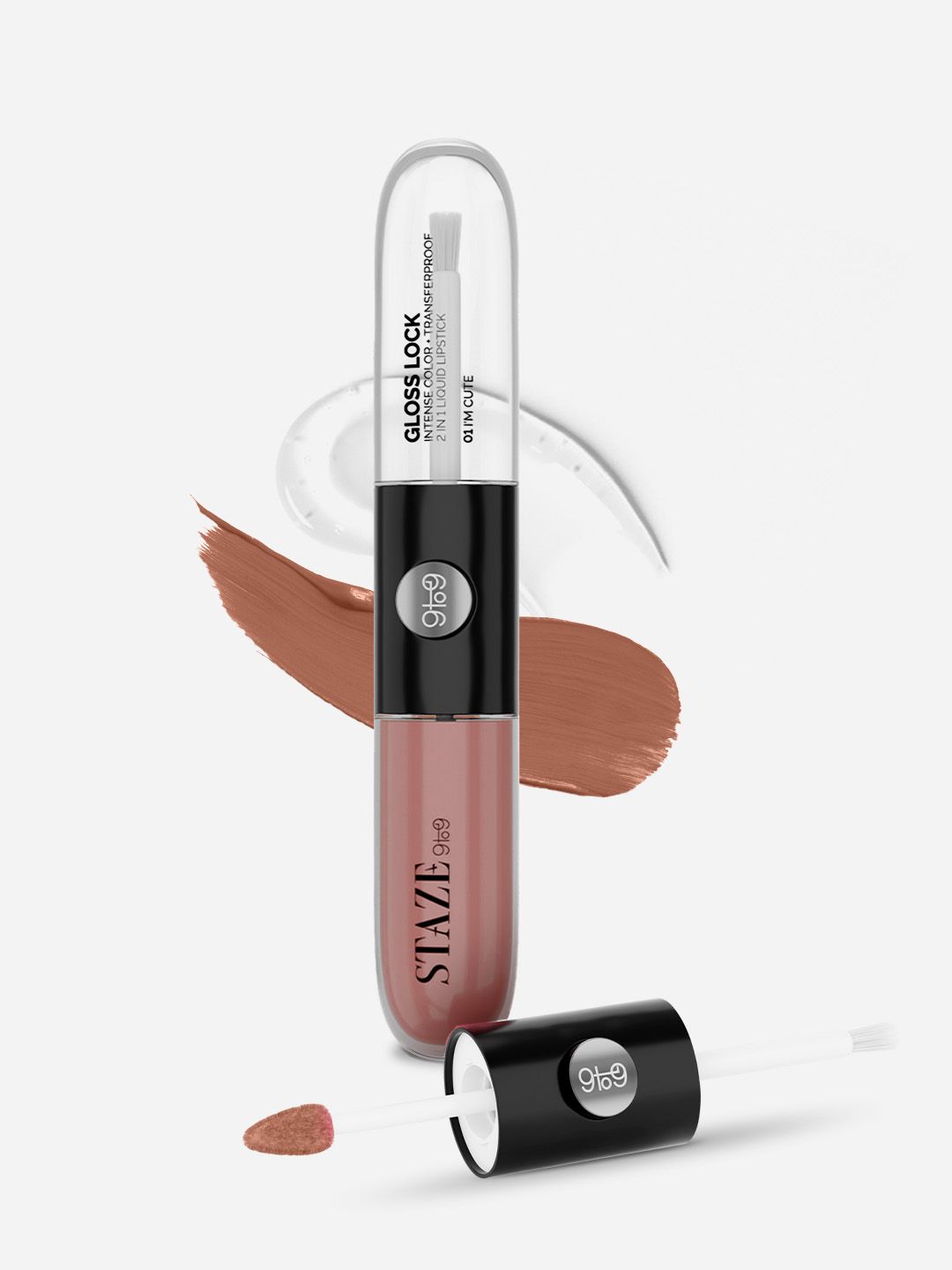 STAZE 9to9 Gloss Lock 2-in-1 Liquid Lipstick 7 g - I'm Happy 05