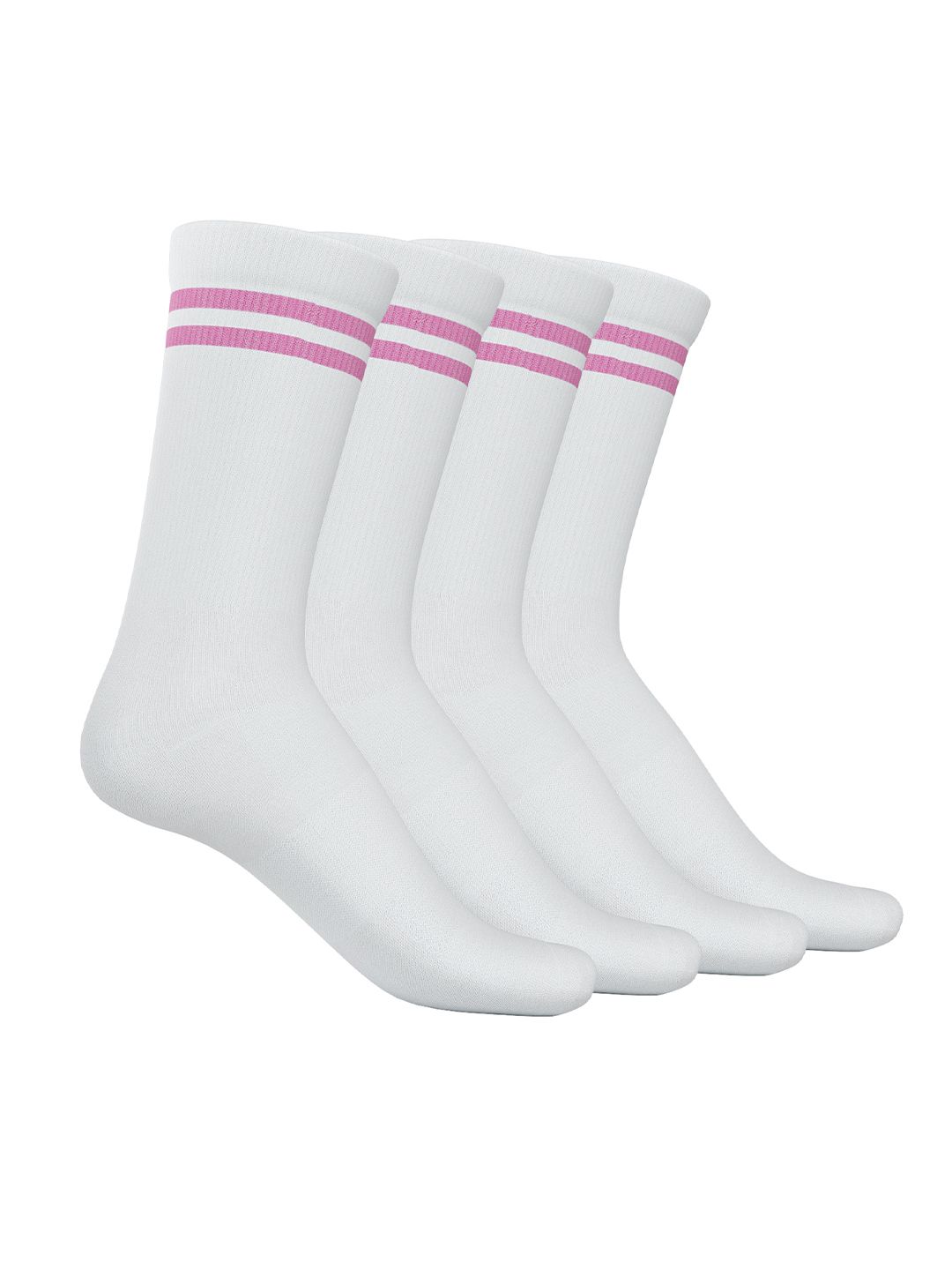 TalkingSox Unisex Pack Of 4 Striped Bamboo Crew-Length Socks