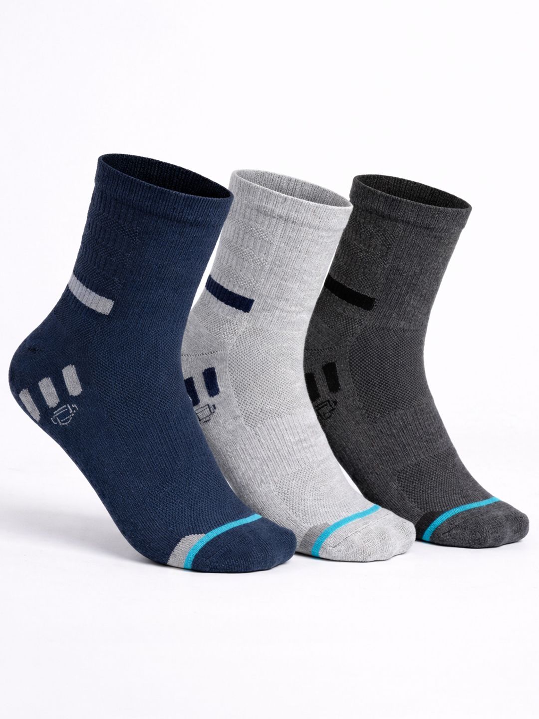 Dollar Men Pack of 3 Cotton Assorted Calf Length Socks
