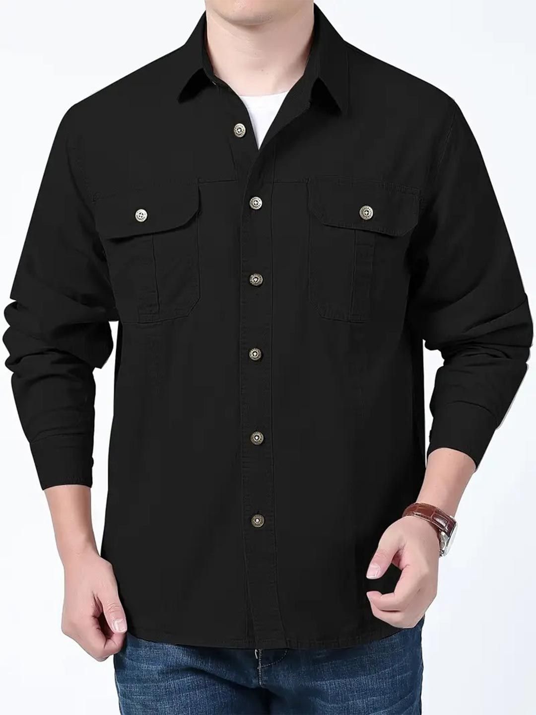 FABRIPPLE Men Classic Casual Shirt