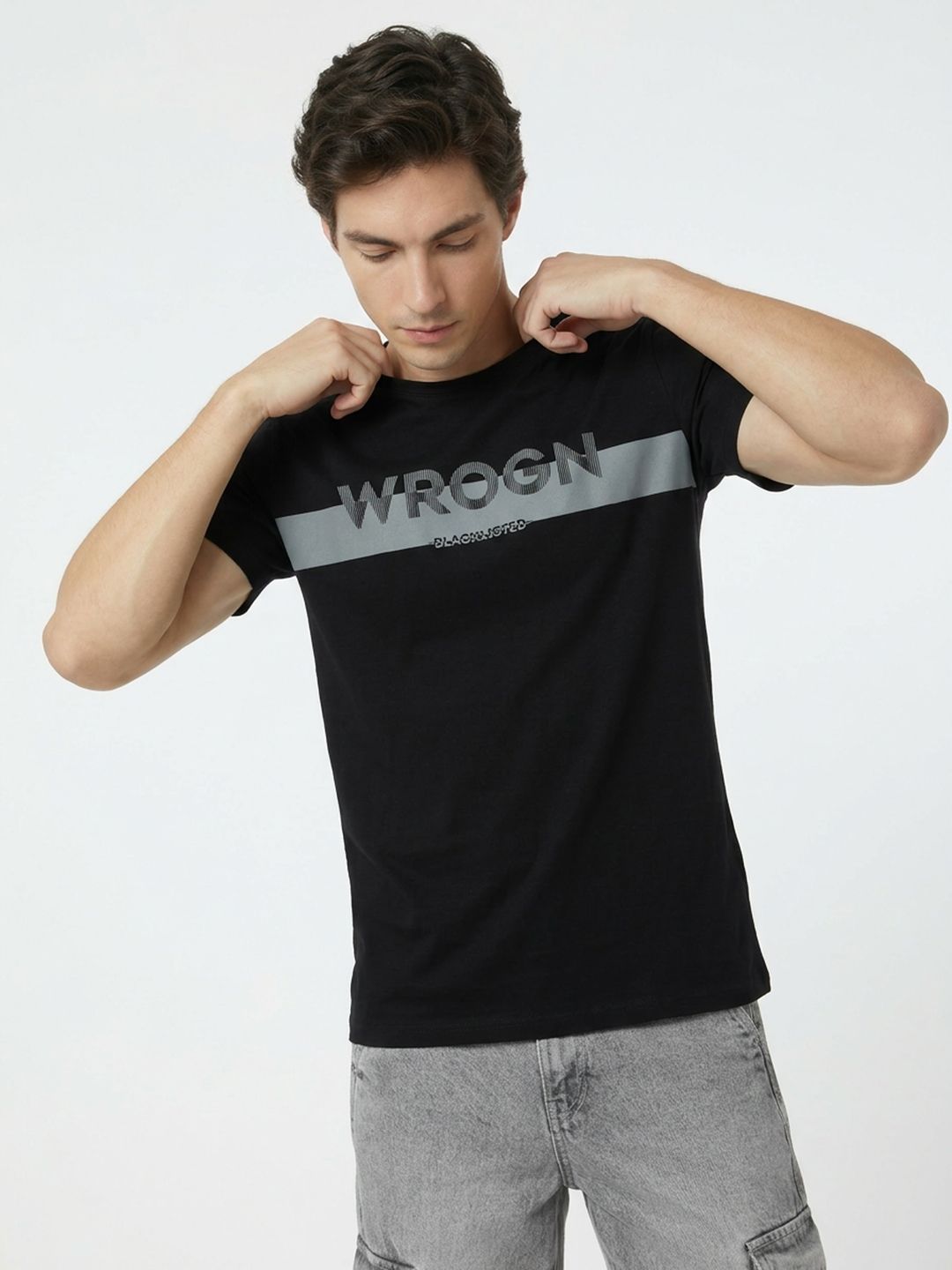 WROGN Brand Logo Printed T-shirt