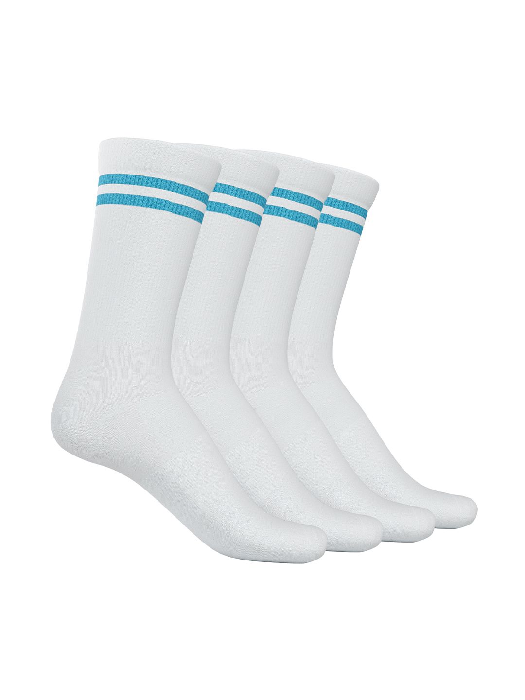 TalkingSox Unisex Pack Of 4 Striped Bamboo Calf-Length Socks