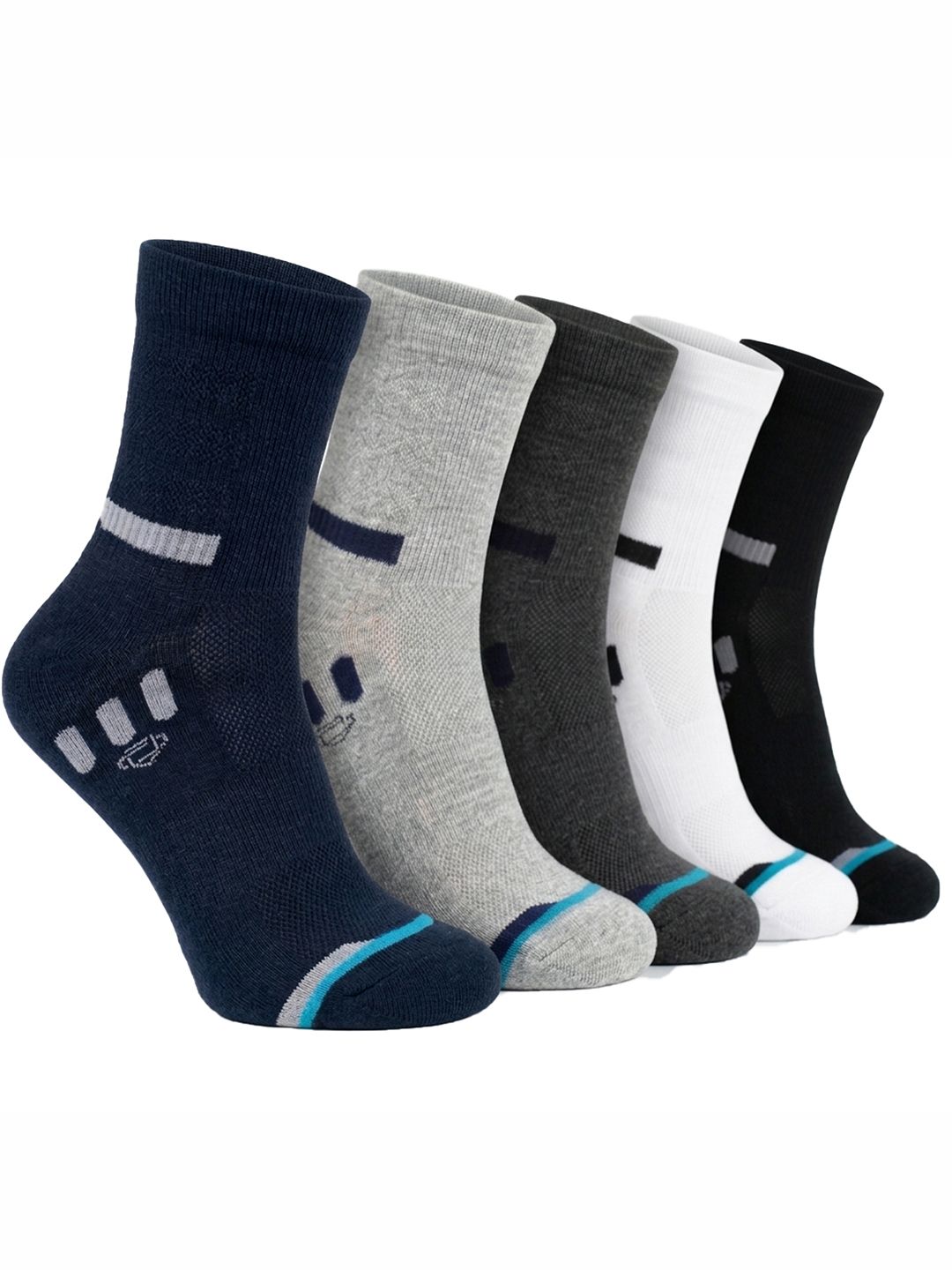 Dollar Men Pack of 5 Cotton Assorted Calf Length Socks