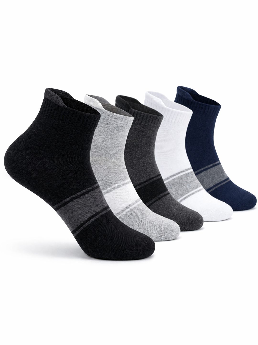 Dollar Men Pack of 5 Cotton Assorted Ankle Length Socks