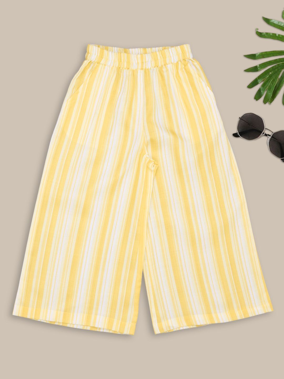 AKKRITI BY PANTALOONS Girls Striped Palazzos