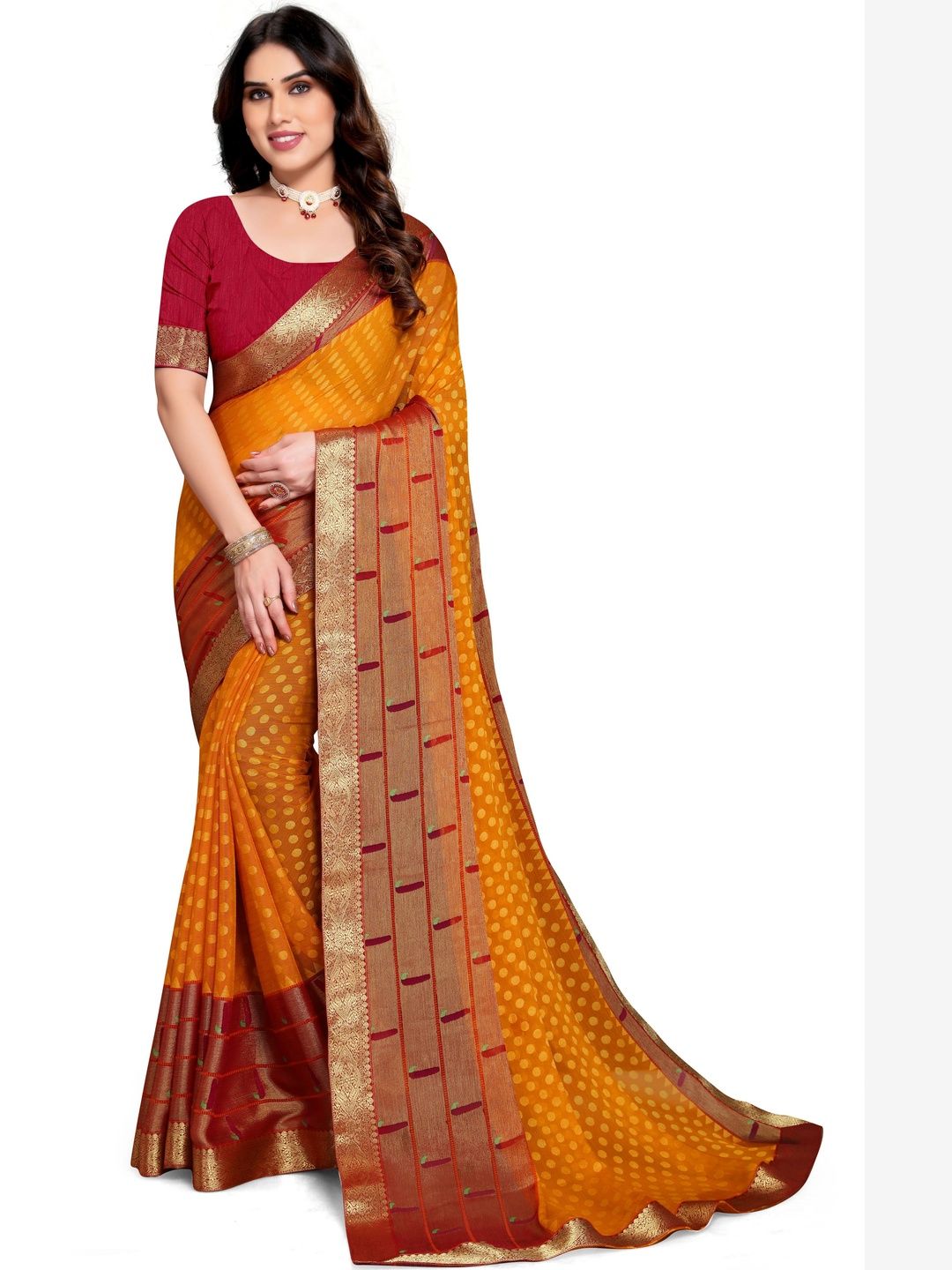 Sangria Printed Saree With Unstitched Blouse