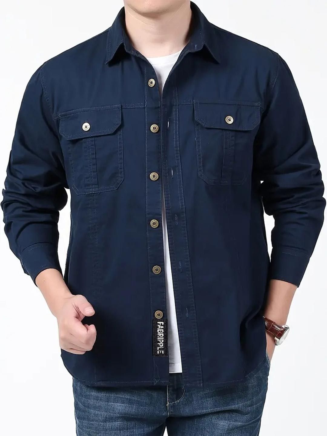 FABRIPPLE Men Classic Casual Shirt