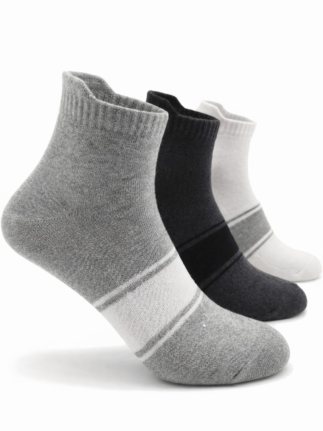Dollar Men Pack of 3 Cotton Assorted Ankle Length Socks