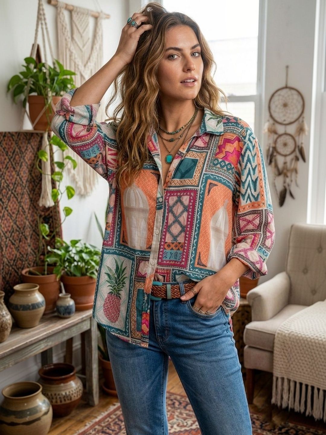 Shirt Style Top Pink - Buy Shirt Style Top Pink online in India