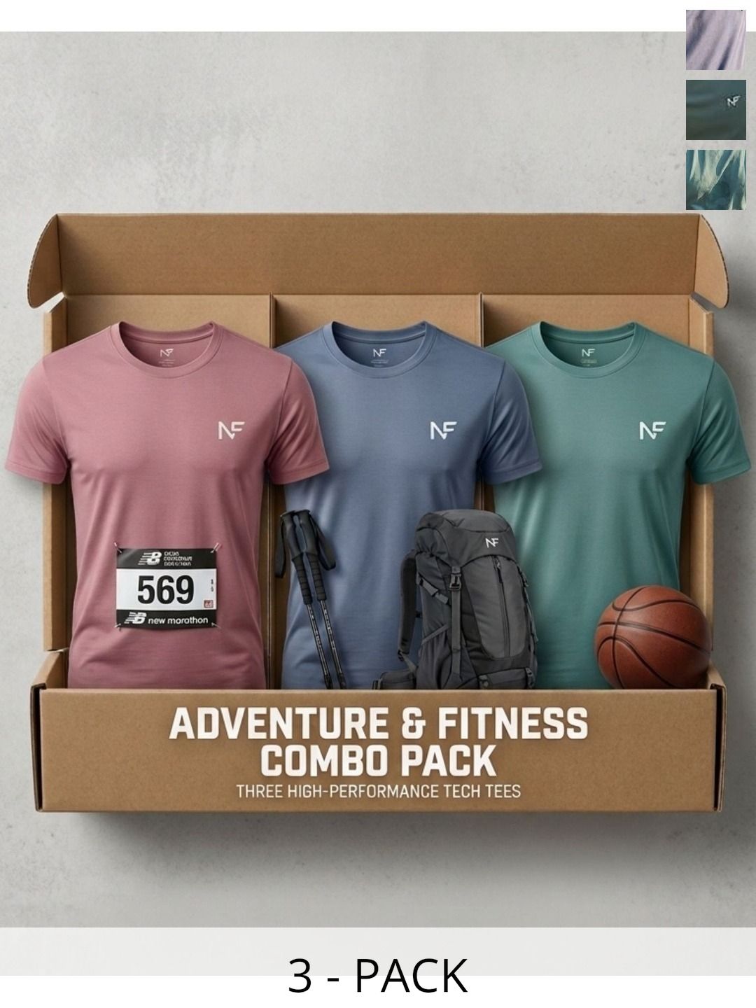 Naofit Men 3 Antimicrobial Slim Fit T-shirt