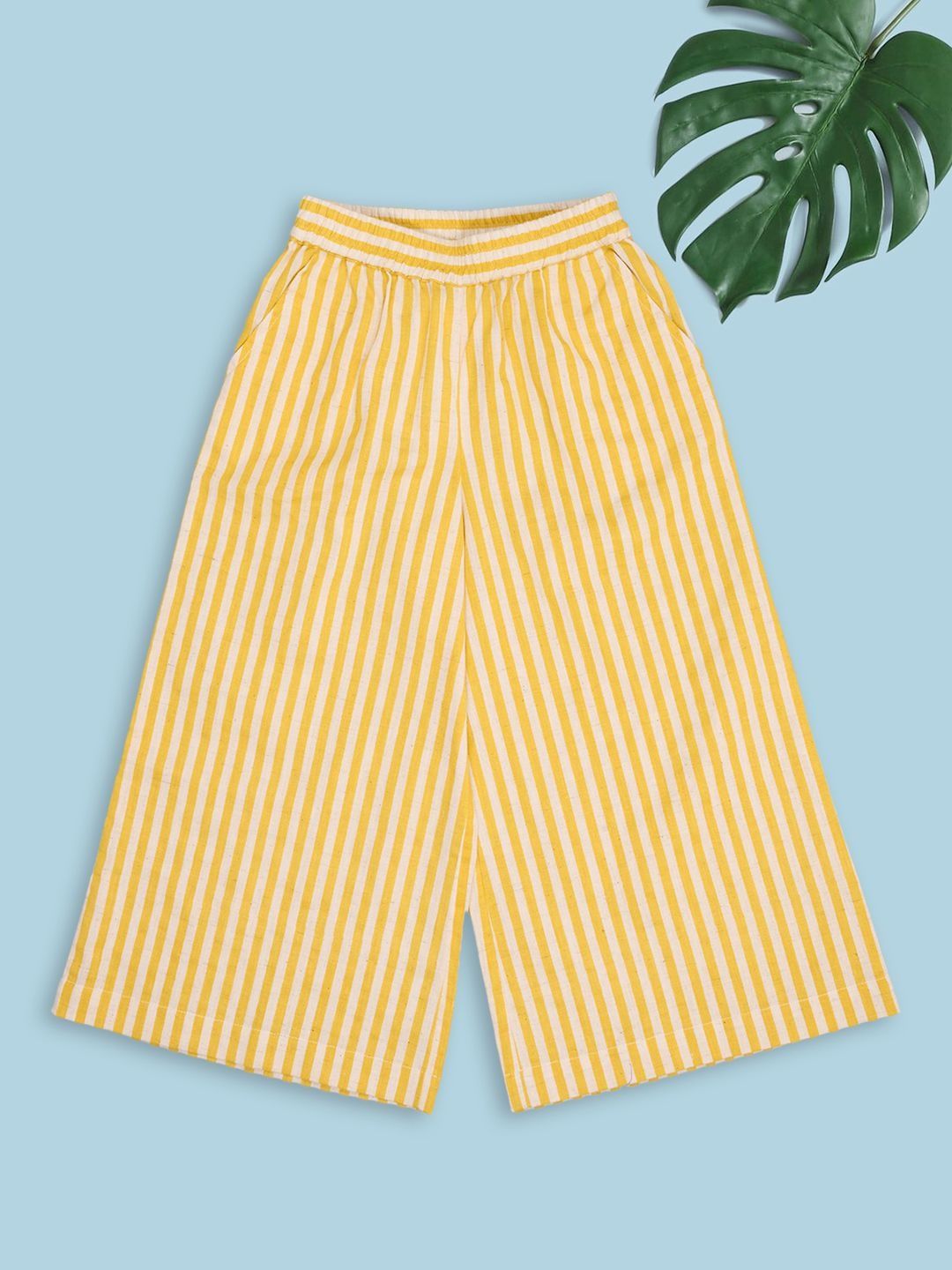 AKKRITI BY PANTALOONS Girls Striped Palazzos