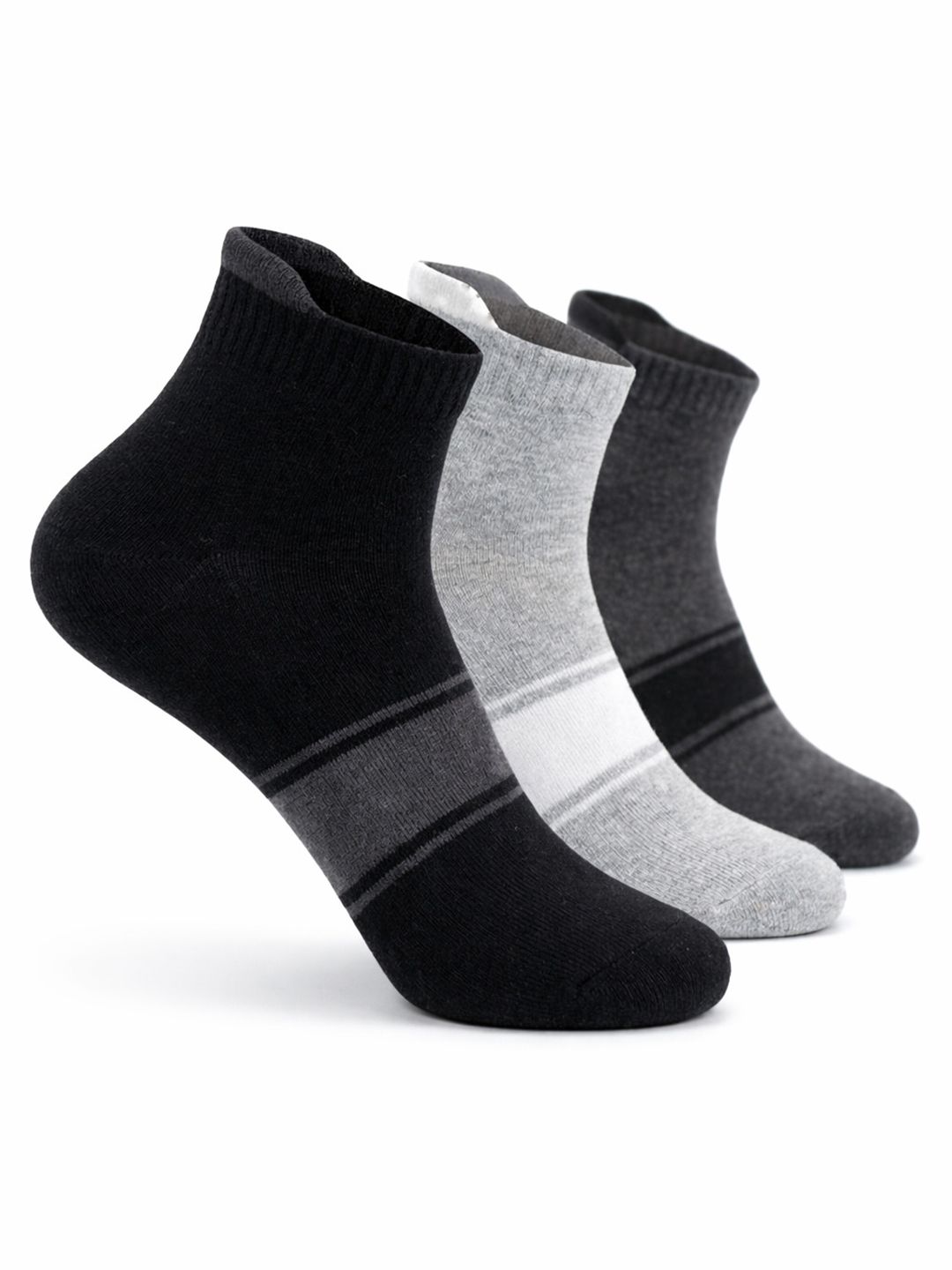 Dollar Men Pack of 3 Cotton Assorted Ankle Length Socks