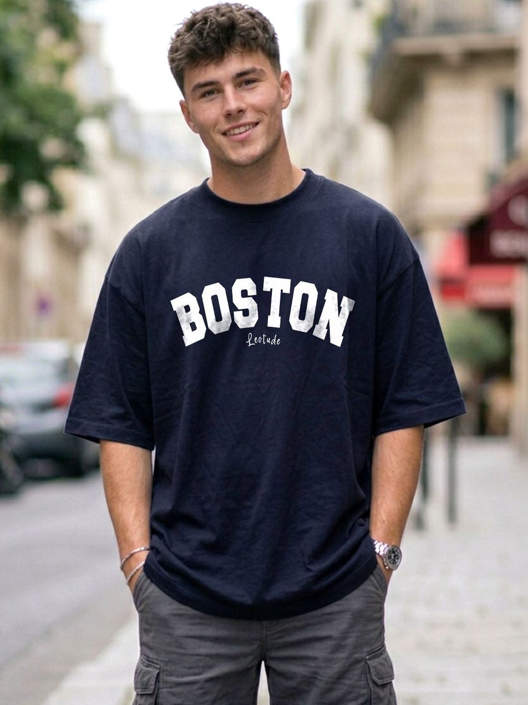 Leotude Men Typography Printed T-shirt