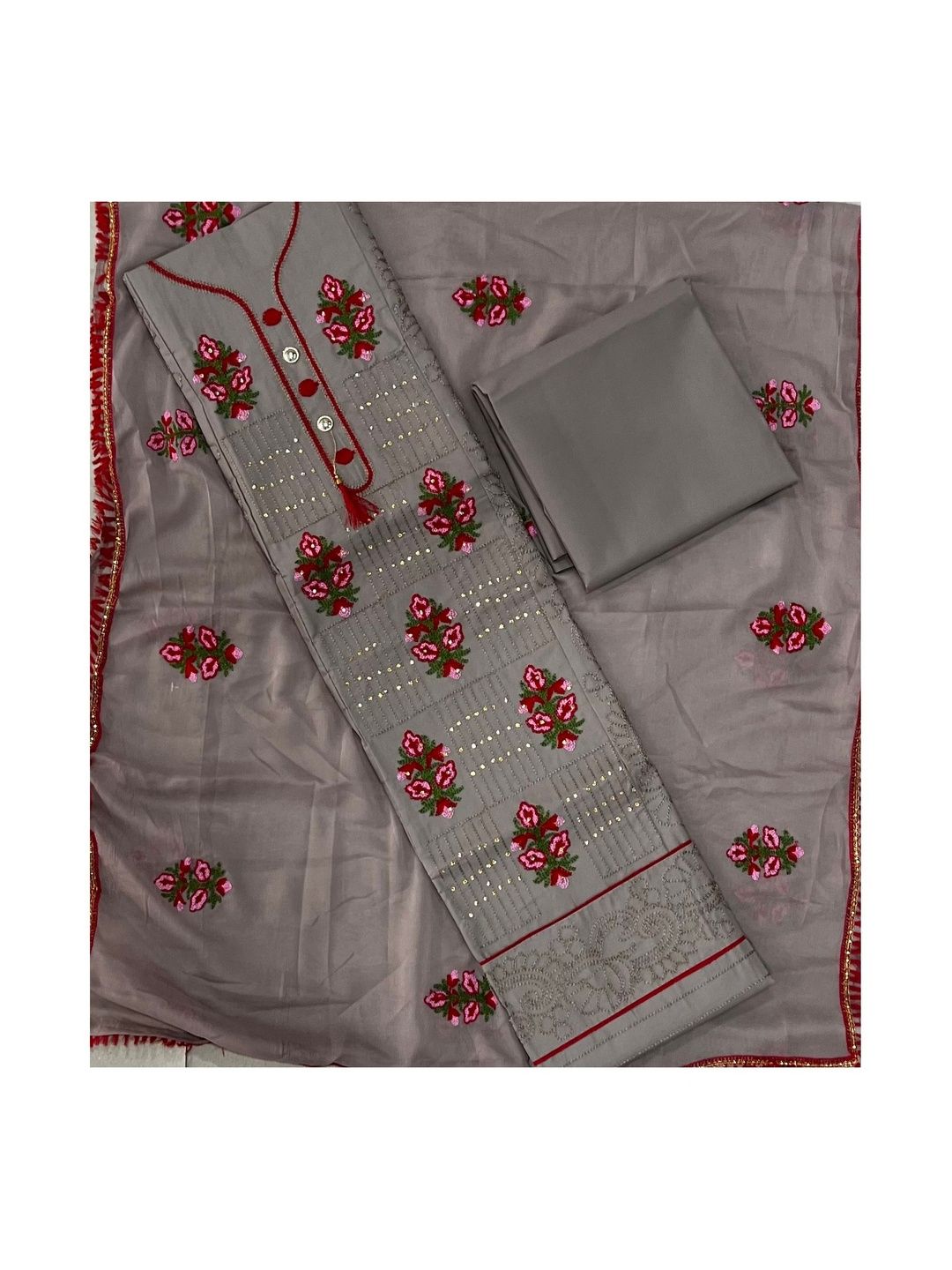 STHIT Embroidered Unstitched Dress Material