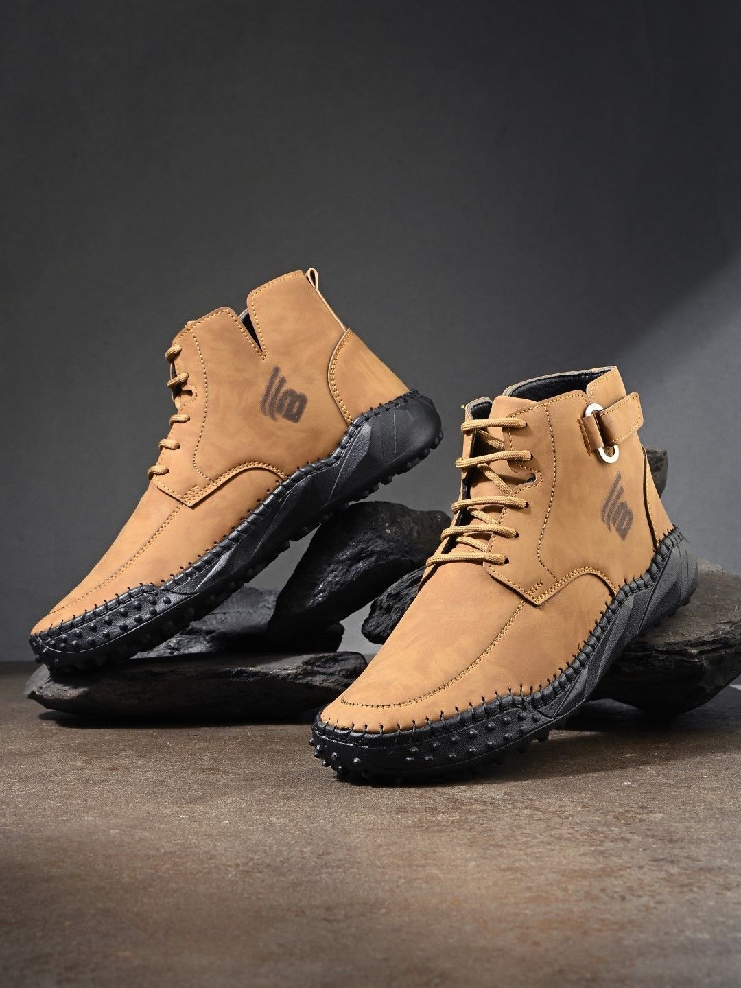 BUCIK BUCIK Men Round Toe Lace-Ups Regular Boots