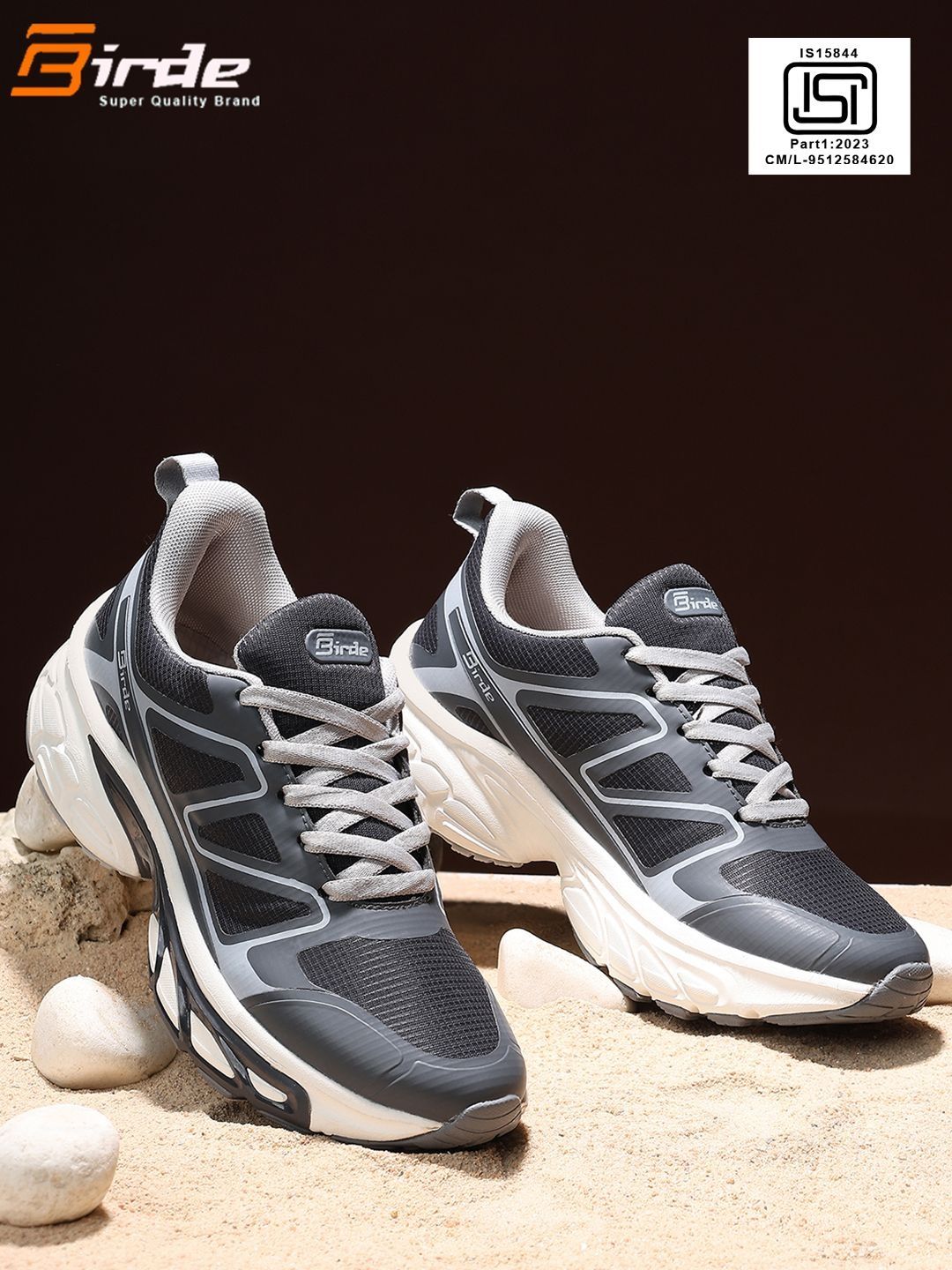BIRDE Men Mesh Walking Non-Marking Shoes