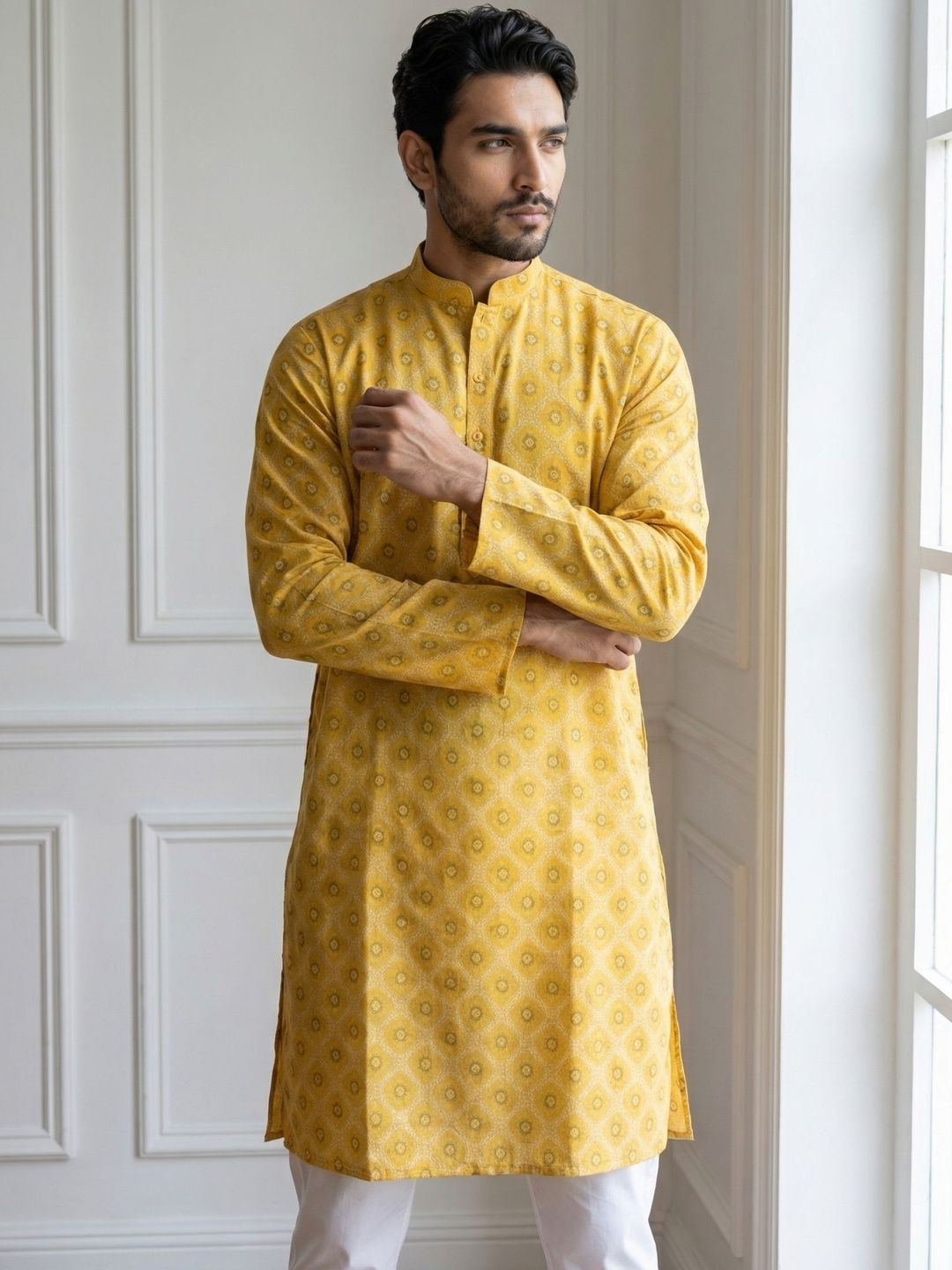 Jompers Men Geometric Printed Kurta