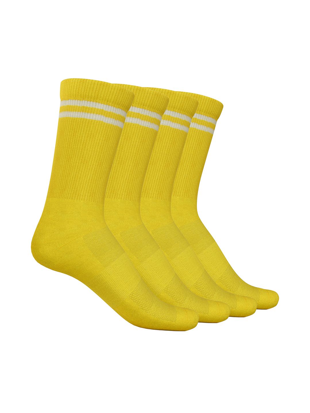 TalkingSox Unisex Pack of 4 Striped Calf Length Socks