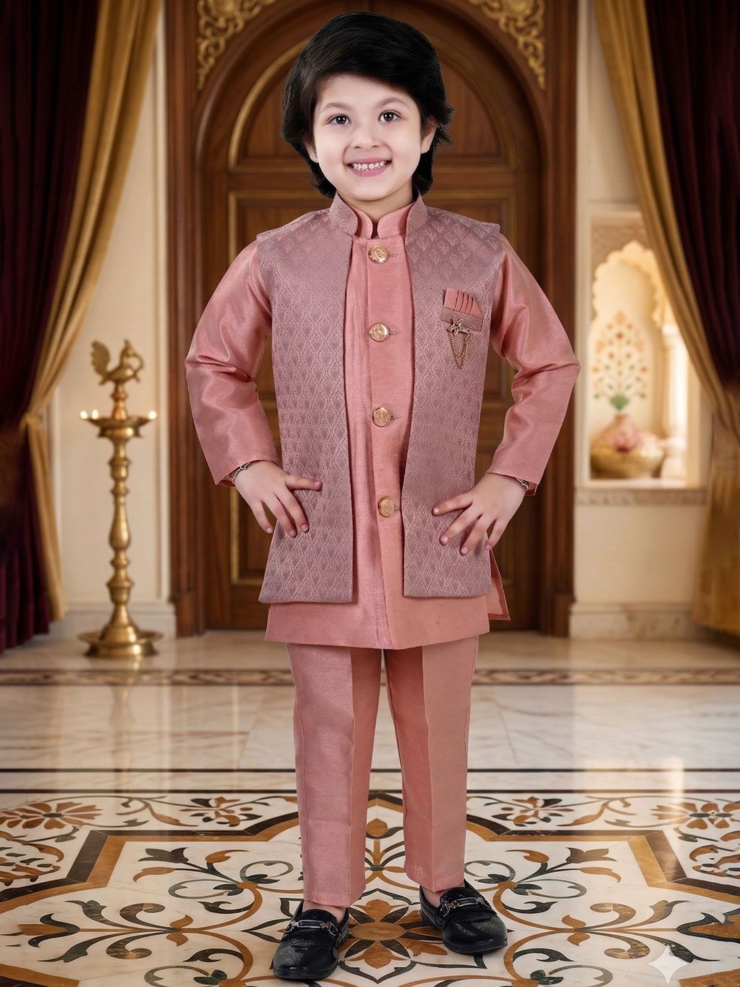 Arshia Fashions Boys Embroidered Sherwani