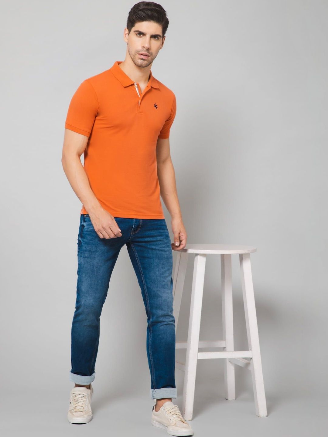 Cantabil Men Polo Collar T-shirt