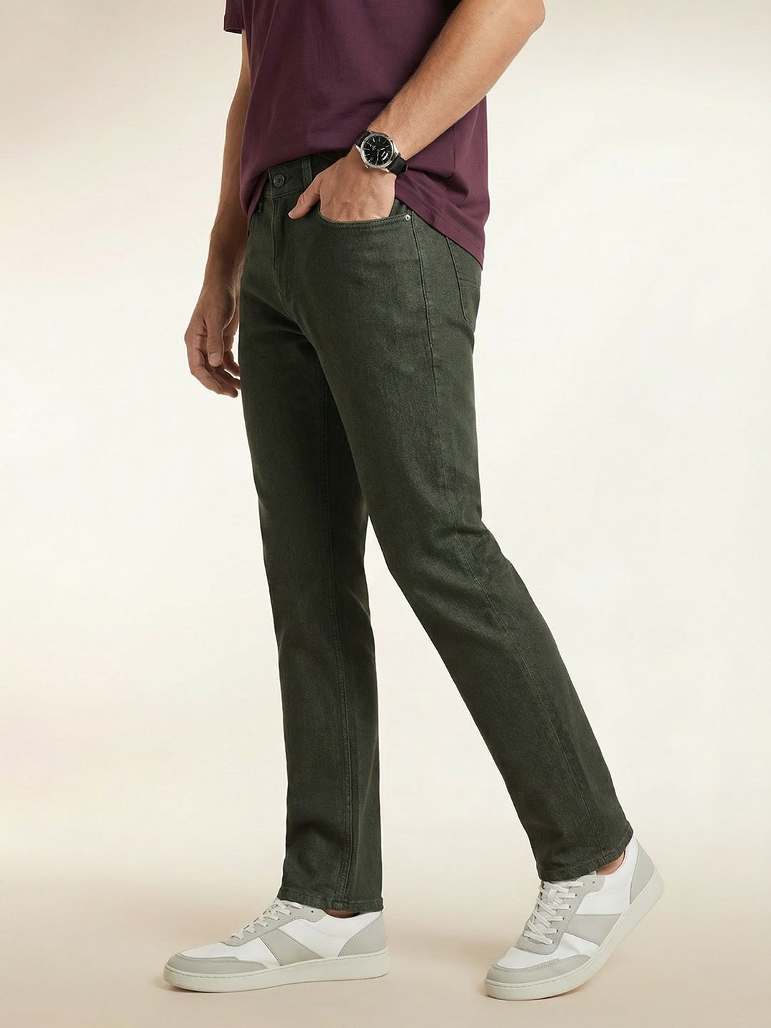 Nautica Men Straight Fit Mid-Rise Stretchable Jeans