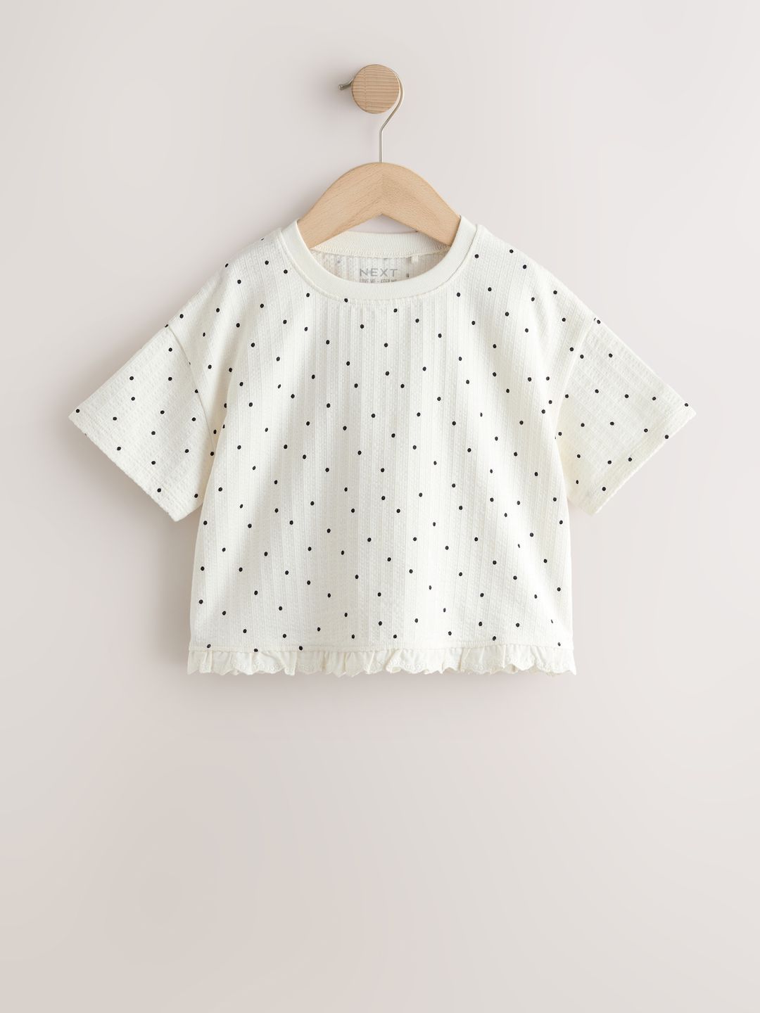 NEXT Kids Girls Polka Dot Print Pure Cotton Top