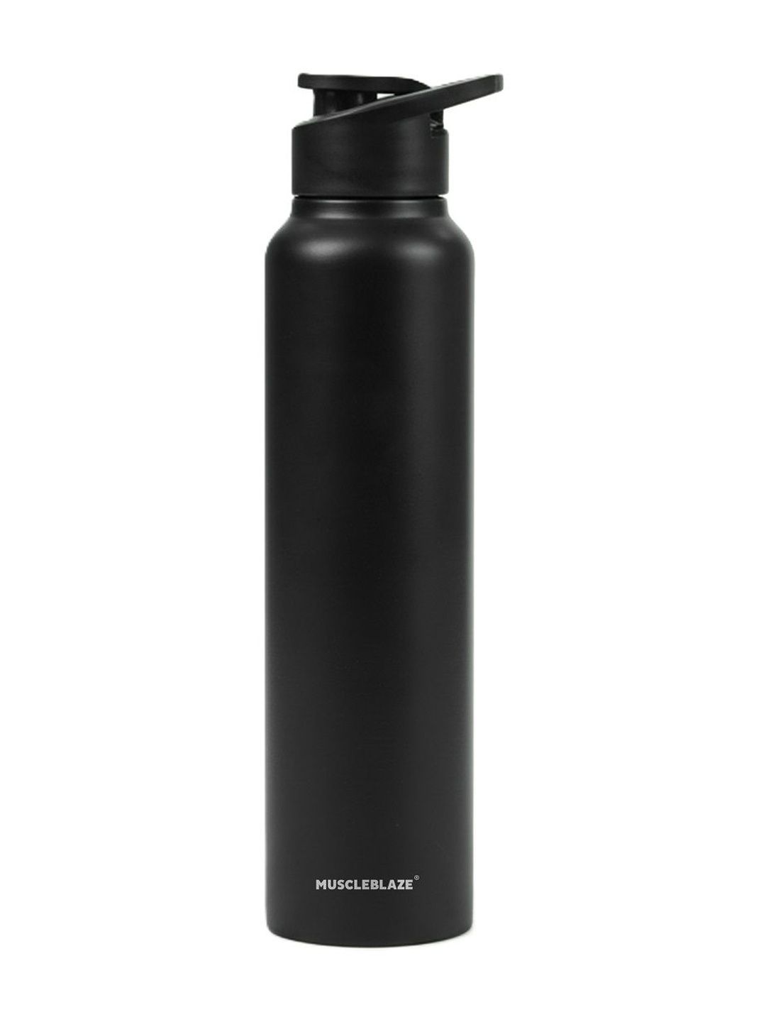 MuscleBlaze Black Single Stainless Steel Brand Logo Water Bottle