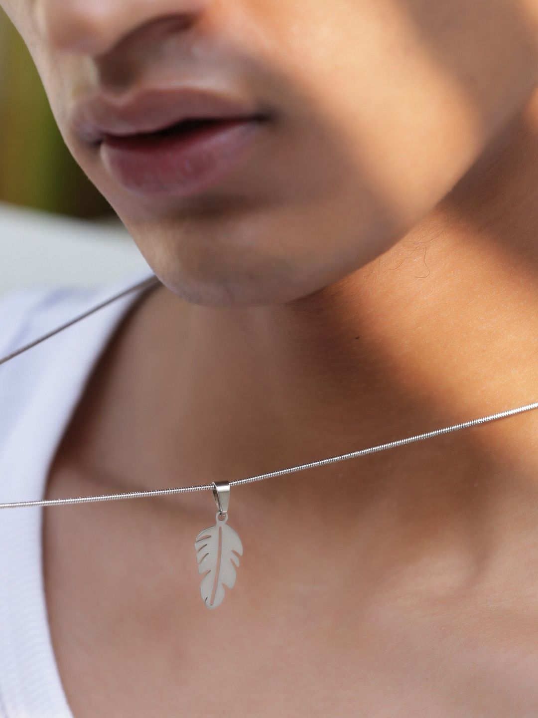 MILLER Men Silver-Plated Necklace