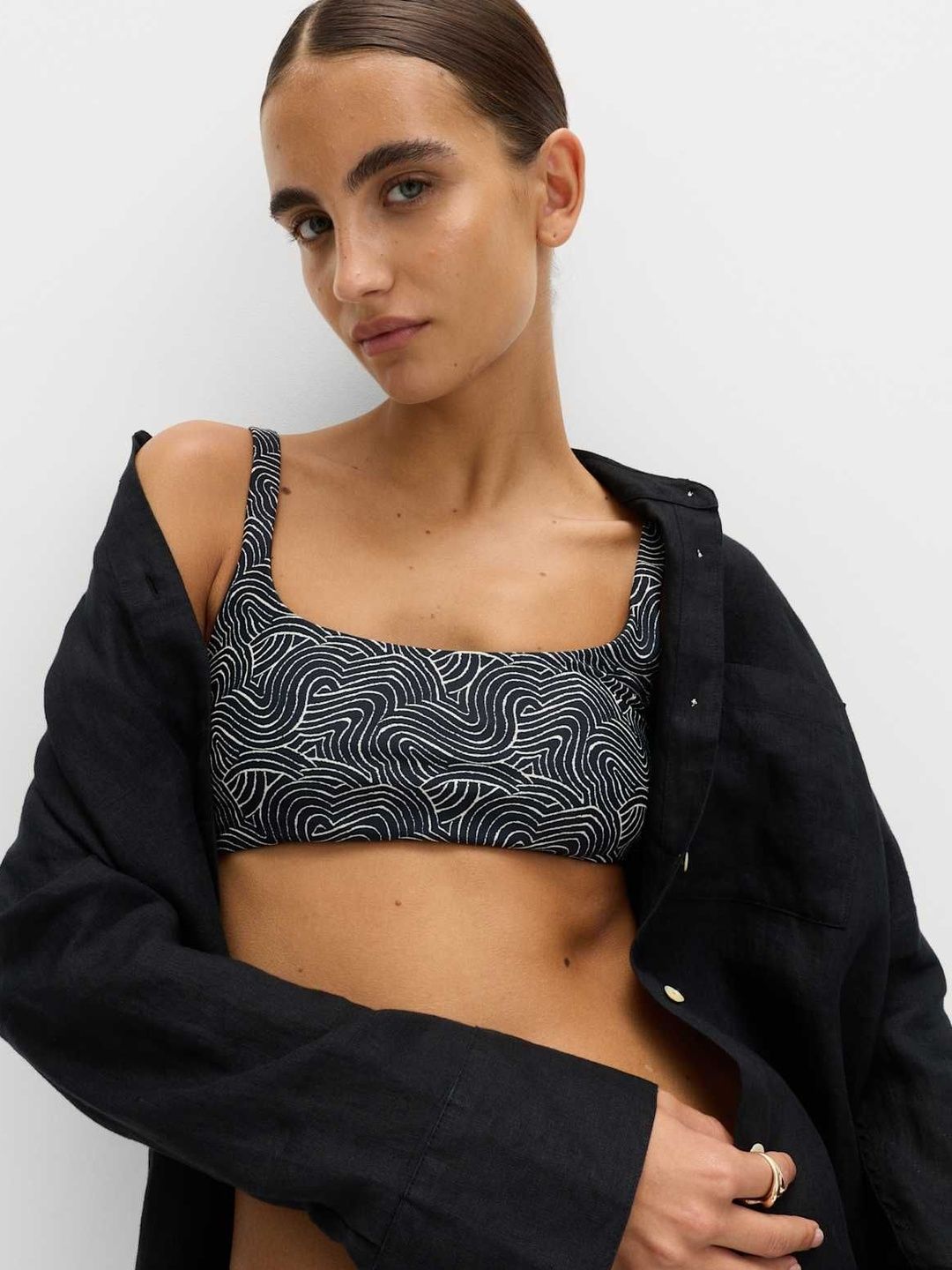 Marks & Spencer Women Printed Scoop Neck Bikini Swimwear