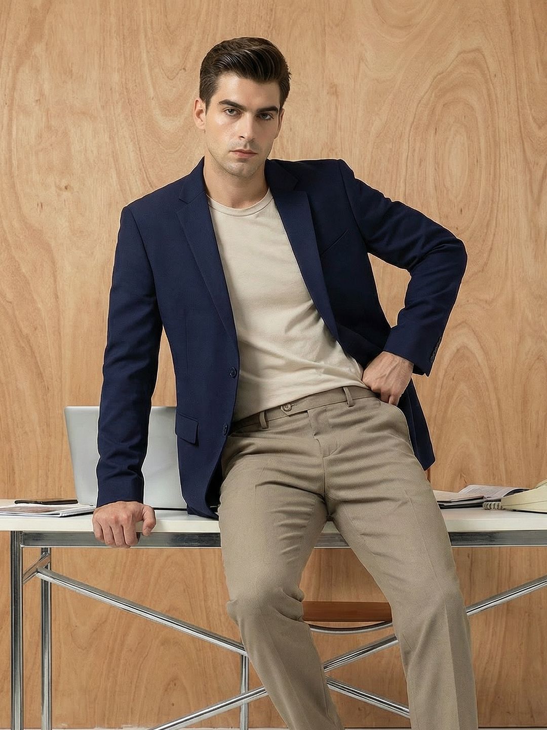 INVICTUS Single-Breasted Smart Casual Blazer