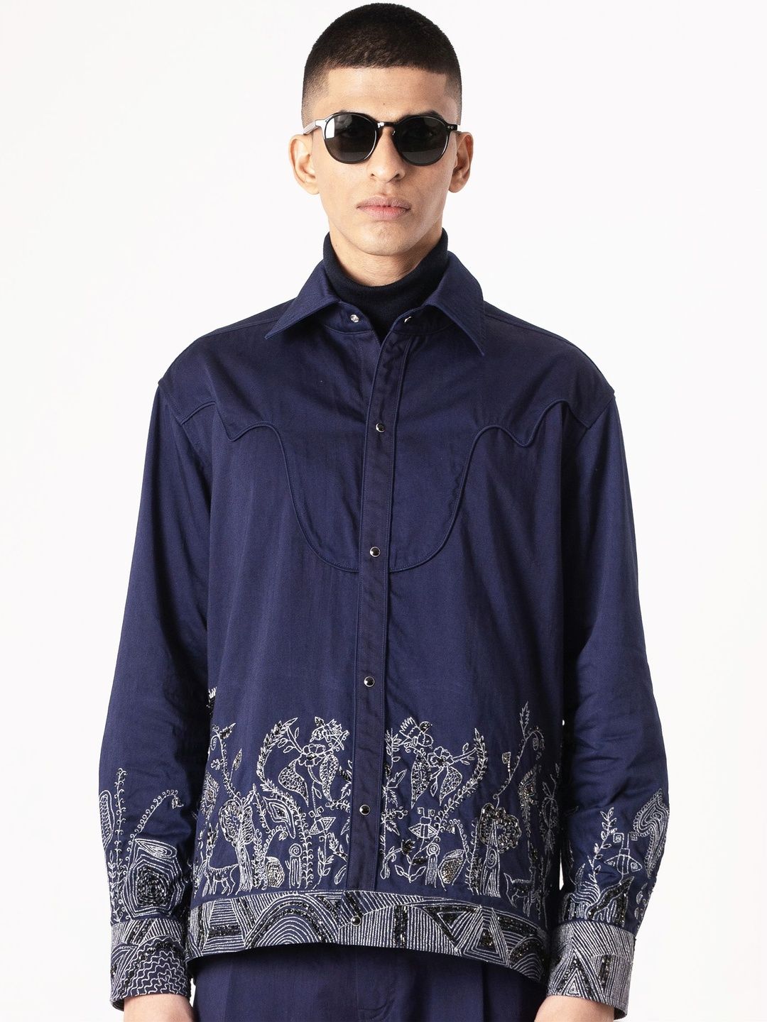 AURGE Men Tailored Jacket with Embroidered