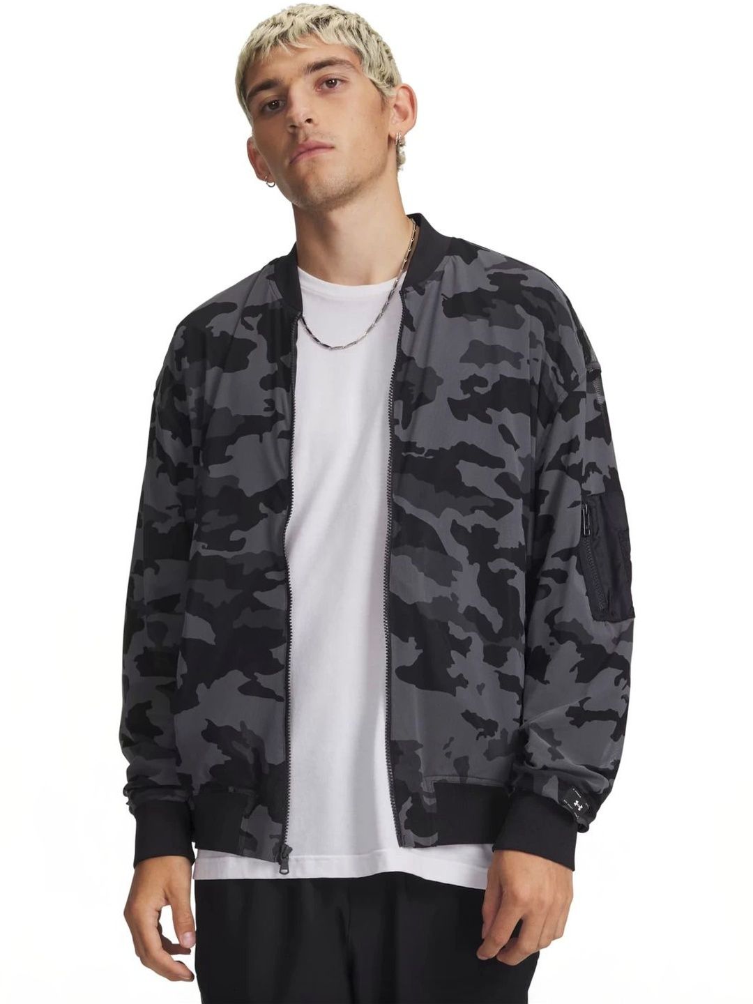 UNDER ARMOUR Men Sport Utility Mesh Bomber Jacket