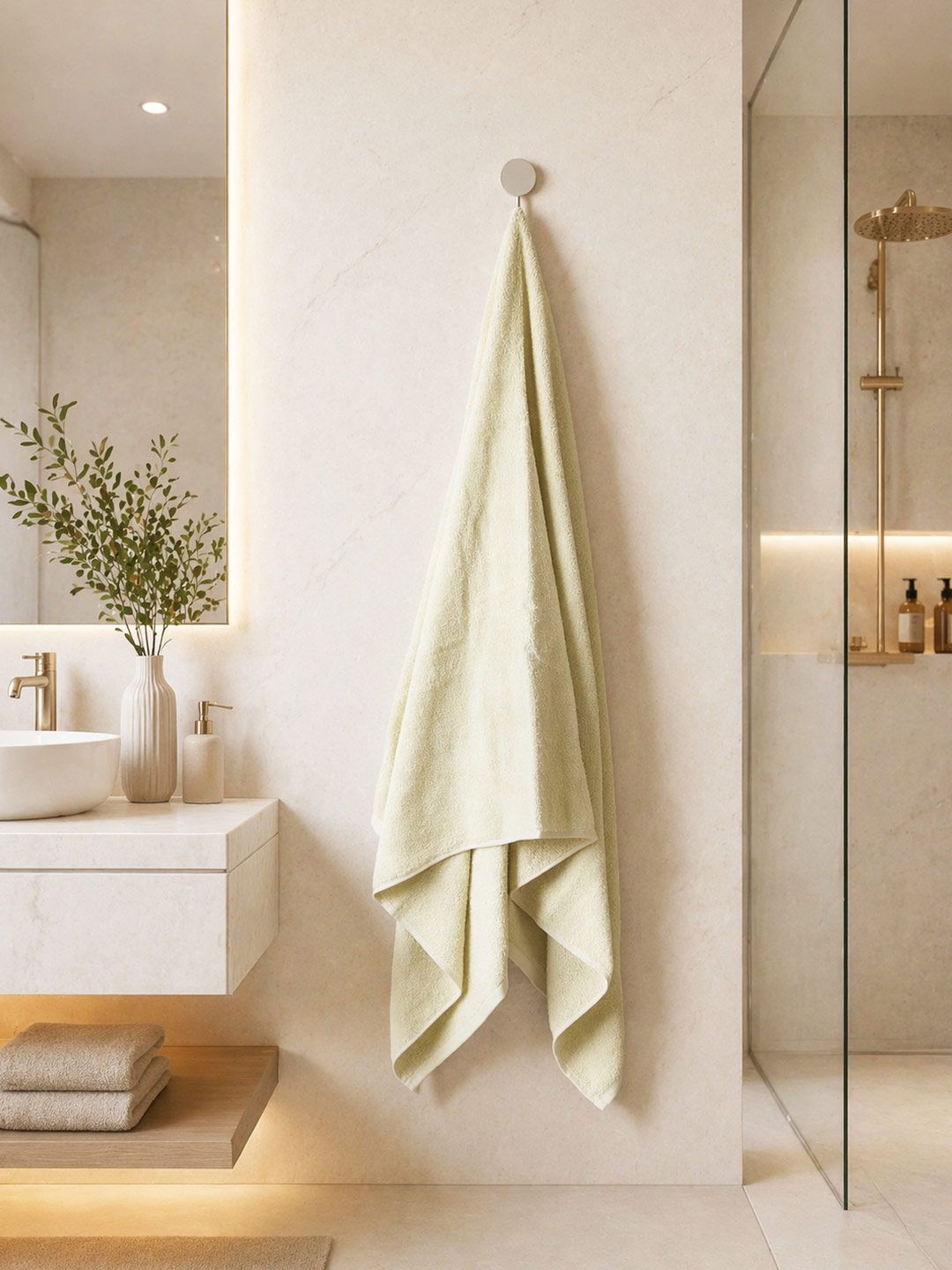 Portico New York Signature Portico New York Signature Beige & Beige 1 Cotton 400 GSM Bath Towel