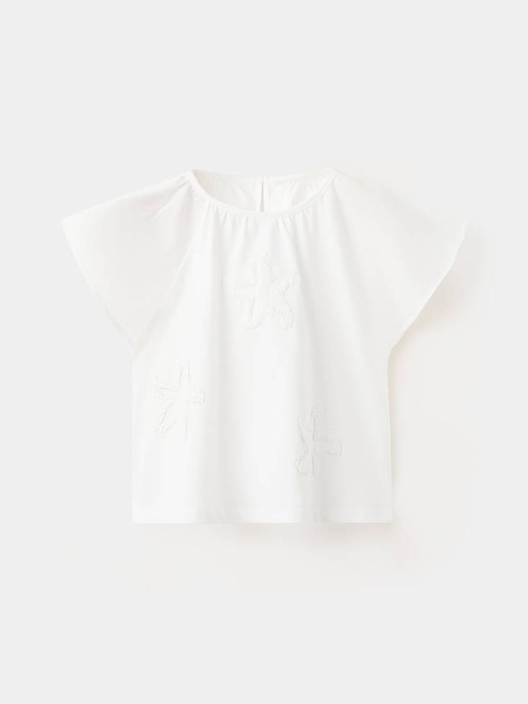 Mango Kids Mango Kids Girls Applique Pure Cotton Top