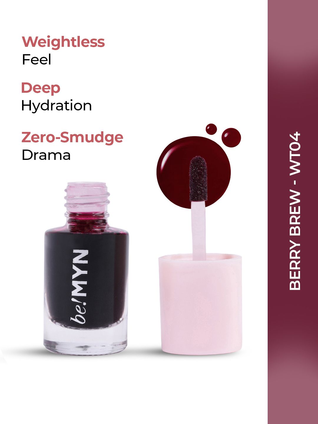 Be!Myn TintRush Lip & Cheek Water Stain - Berry Brew WT04