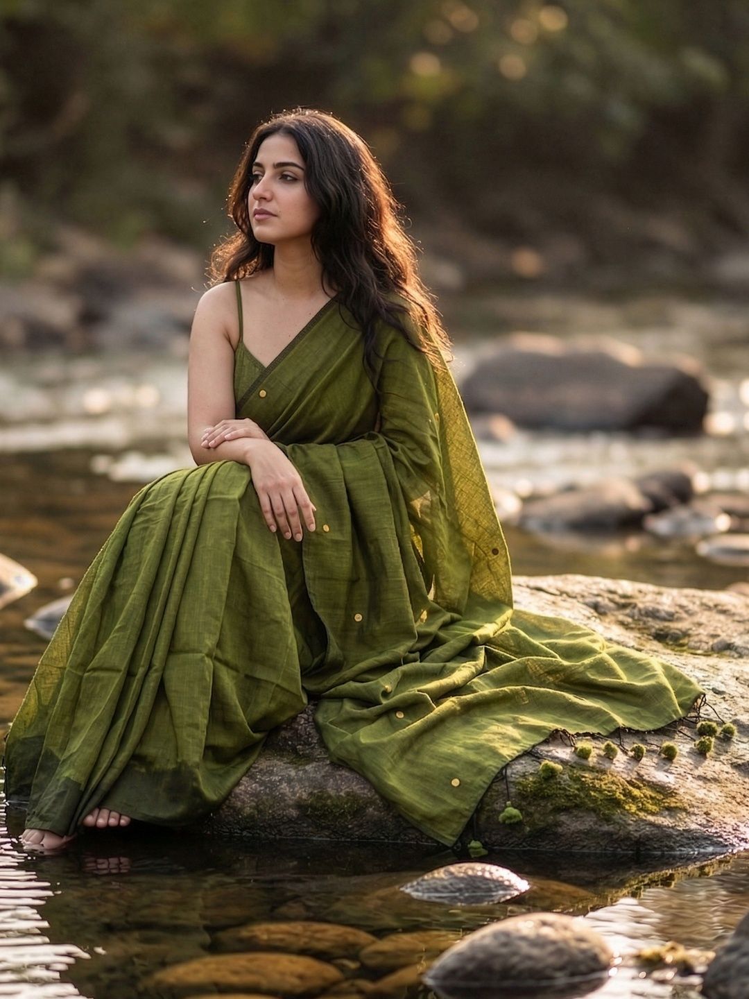 Rasvidha Embellished Sequinned Pure Cotton Handloom Khadi Saree