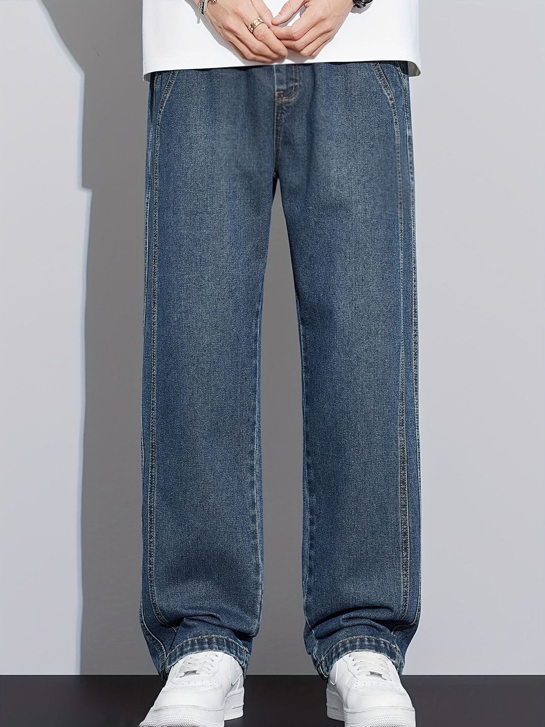 R.Code by The Roadster Life Co. Men Regular Fit High-Rise Light Fade Stretchable Jeans